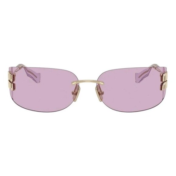 NEW MIU MIU MU A51S ZVN90 SUNGLASSES GOLD PINK WOMEN EYEWEAR MUA51S ZVN90O main image 4